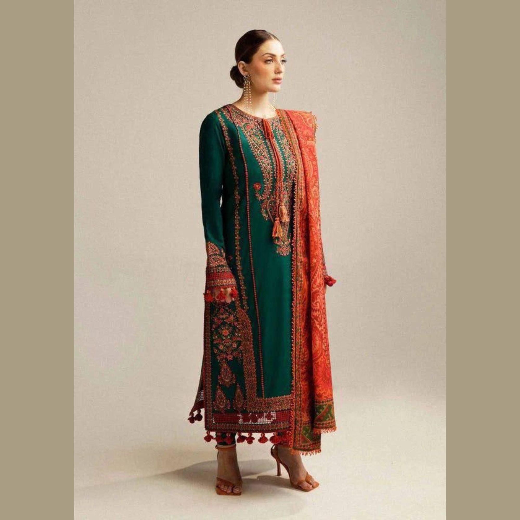 Hussain Rehar Embroidered Lawn 3PC Suit