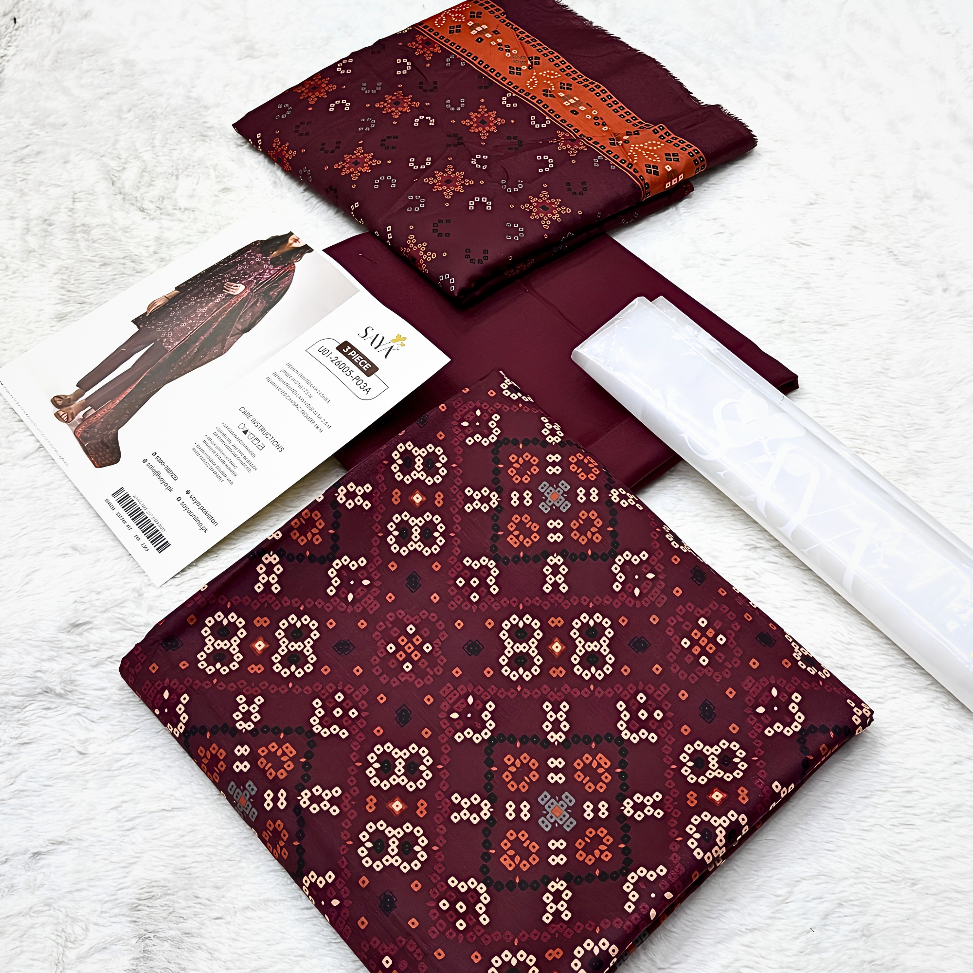 Saya Lawn Collection 2026 – Original Printed Lawn 3PC Suit