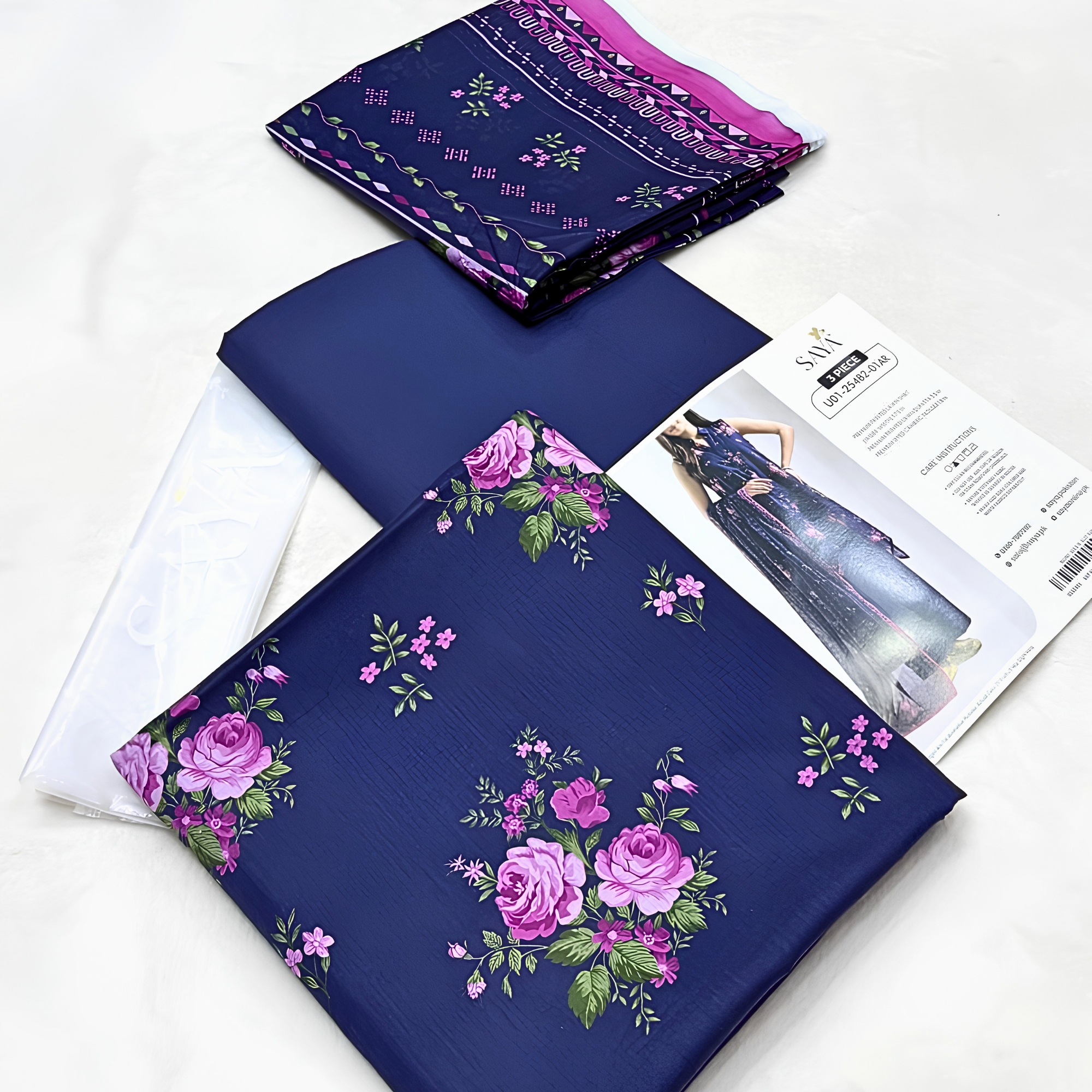 Saya Lawn Collection 2026 – Original Printed Lawn 3PC Suit