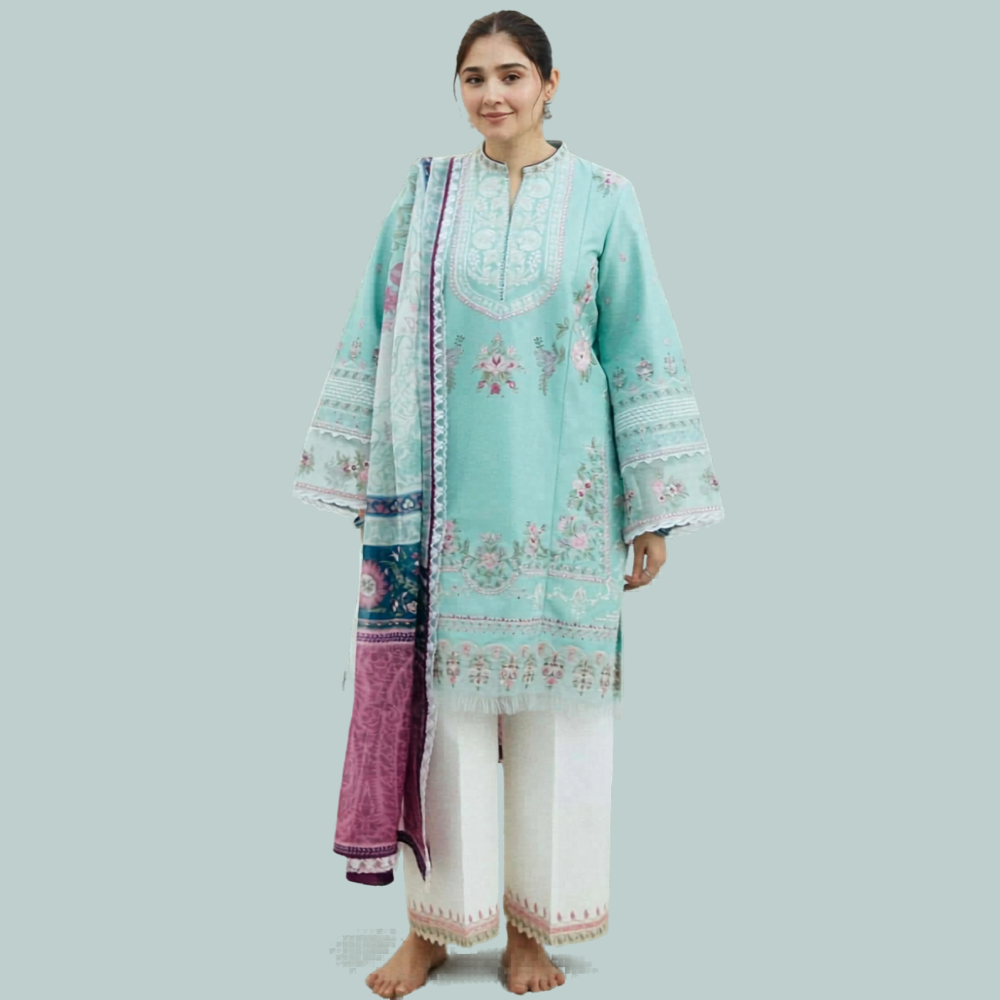 Zara Shahjahan Inspired Embroidered Lawn 3PC