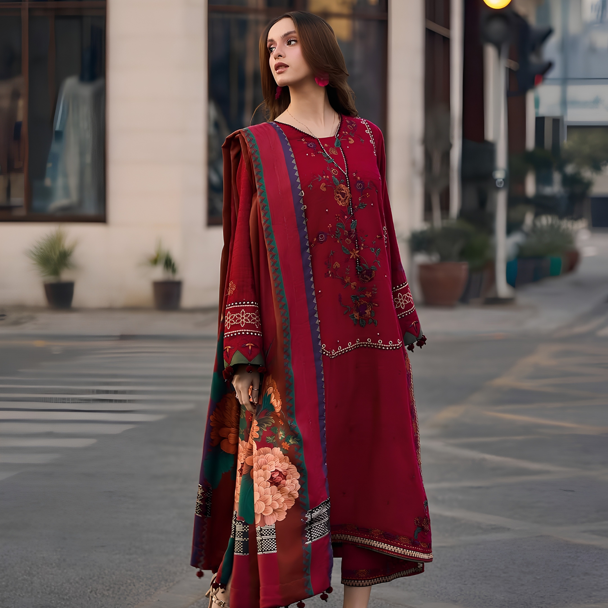 Charizma Inspired Embroidered Lawn 3PC Suit