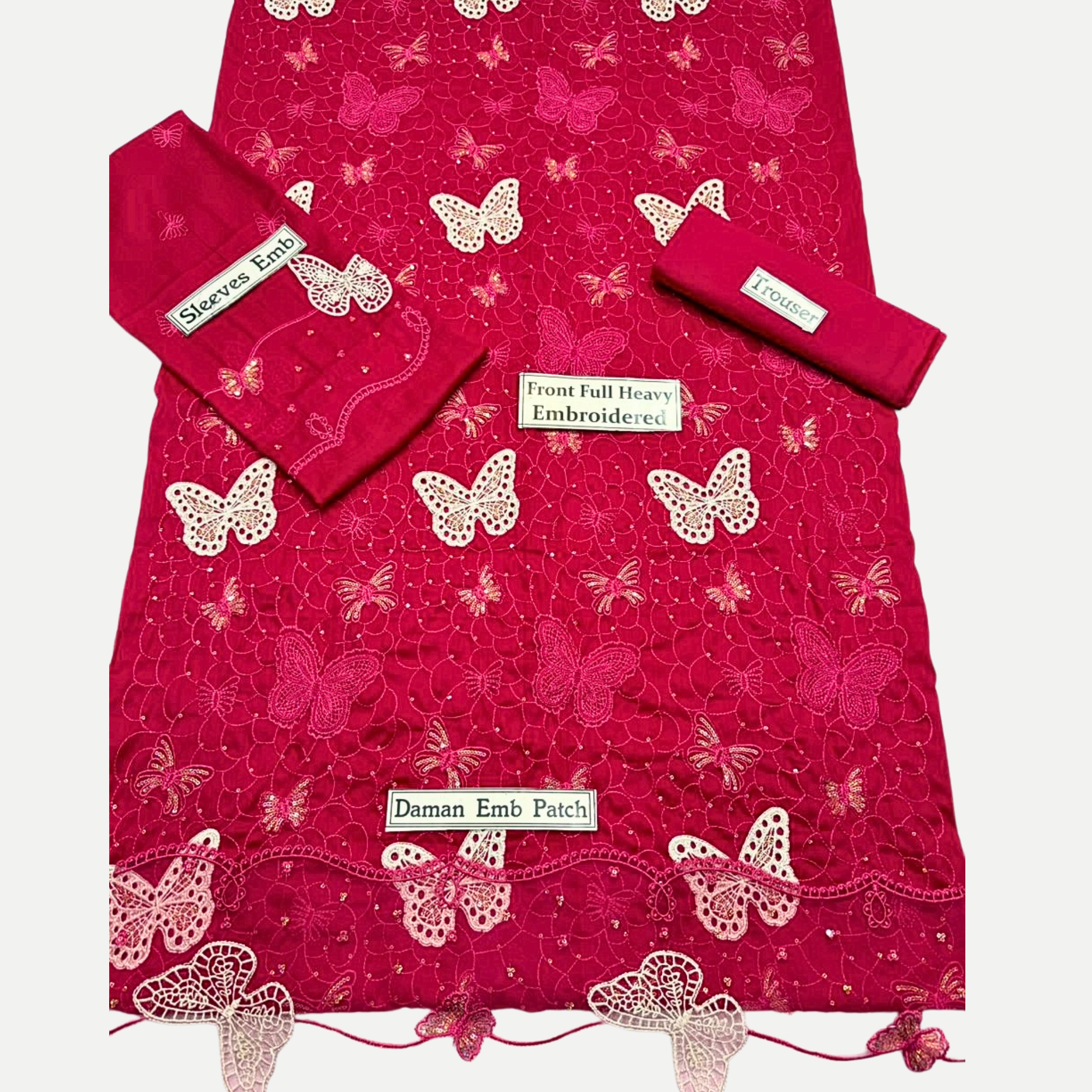 Luxury Chickenkari & Sequin Embroidered Lawn 2PC Suit