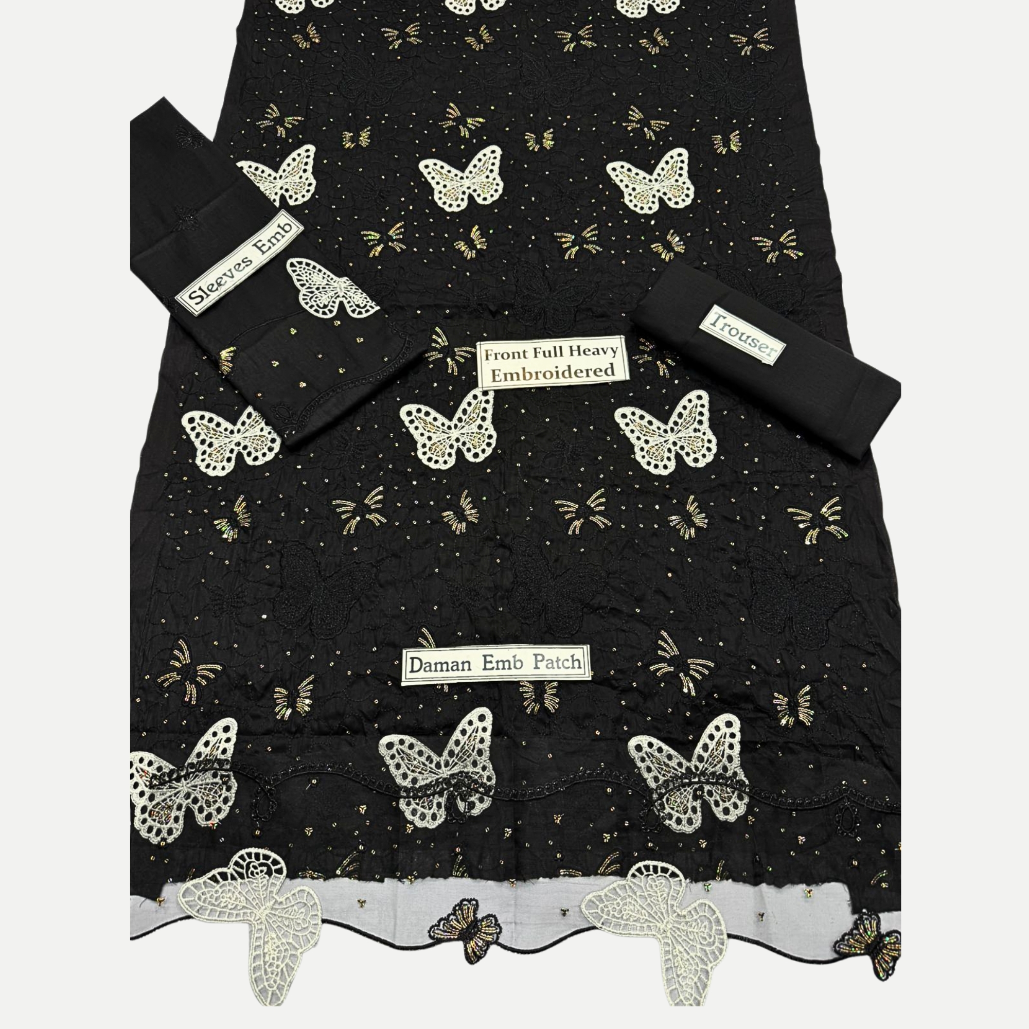 Luxury Chickenkari & Sequin Embroidered Lawn 2PC Suit