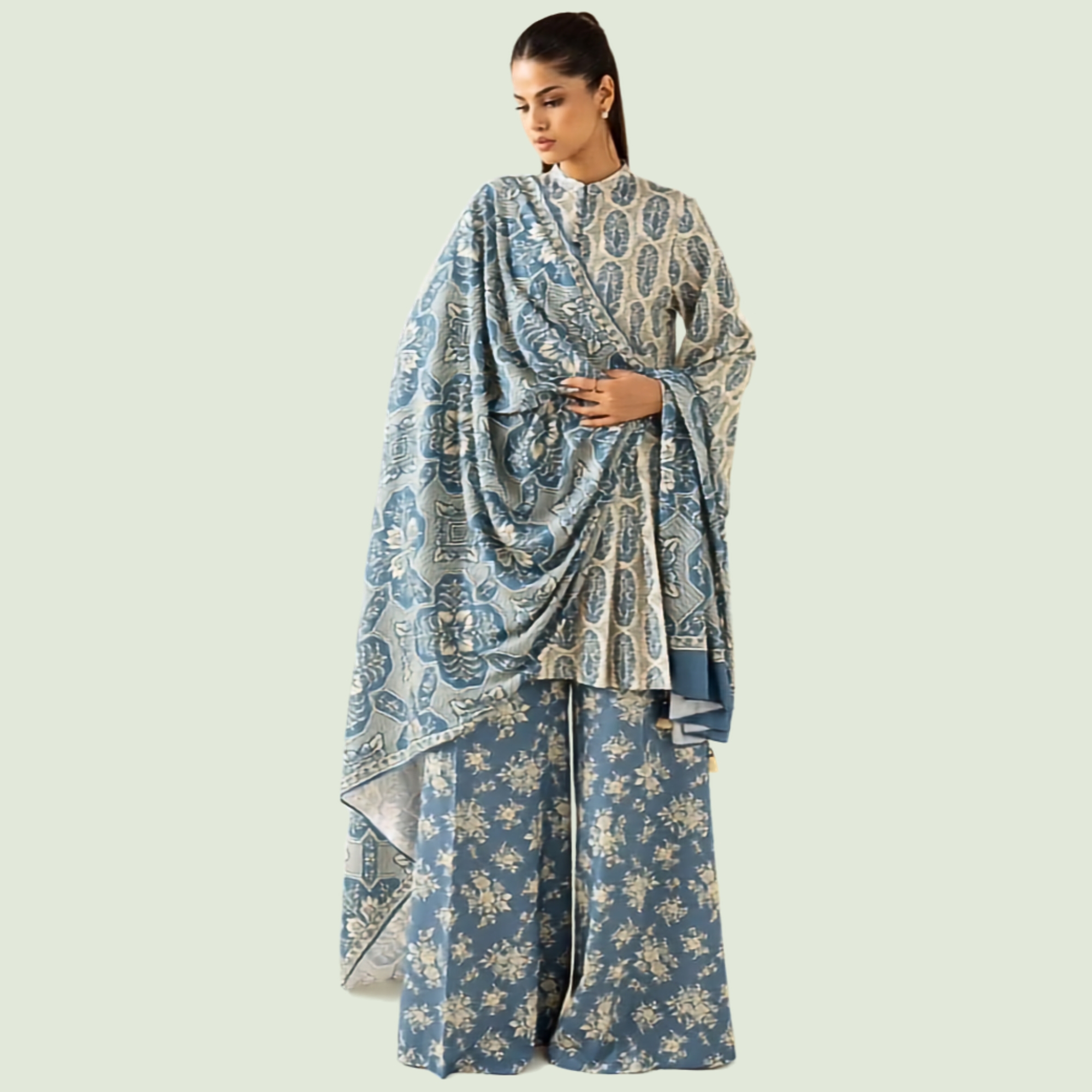 Sapphire Digital Lawn 3 Piece Suit