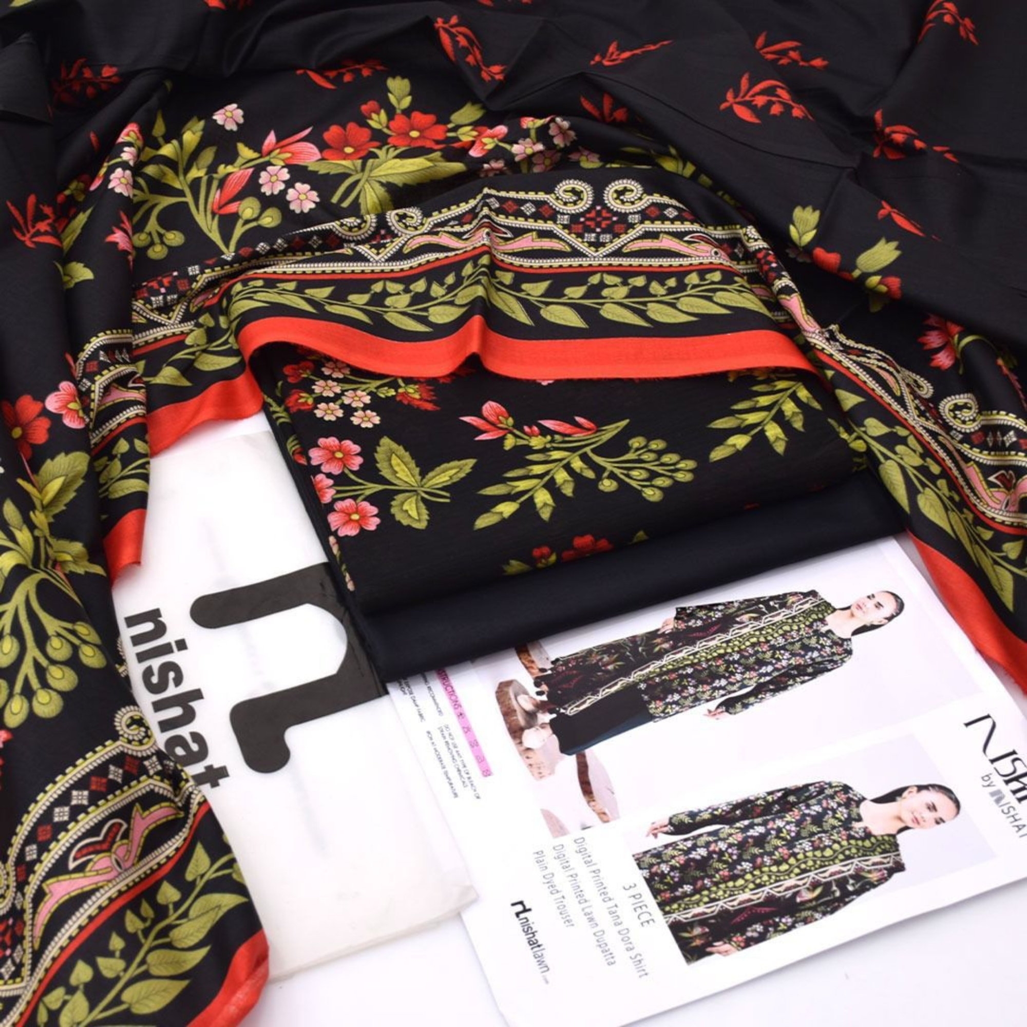Nishat Lawn Printed Tana Dora 3 Piece Suit