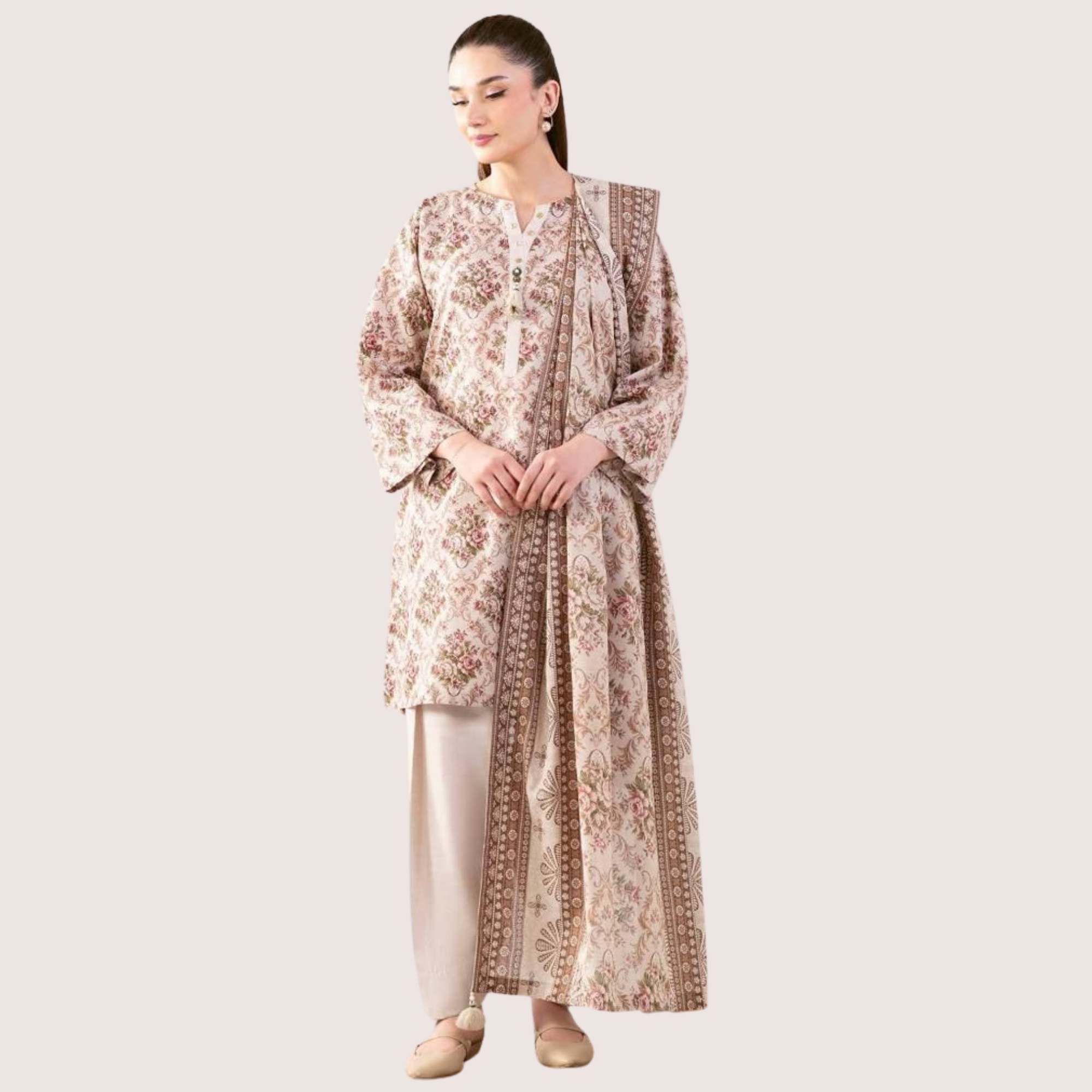Nishat Lawn Printed Tana Dora 3 Piece Suit