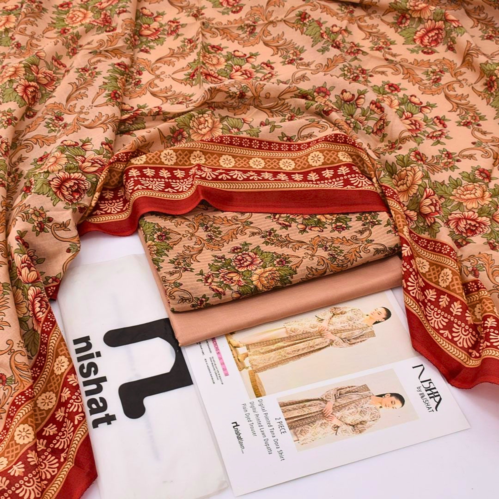 Nishat Lawn Printed Tana Dora 3 Piece Suit