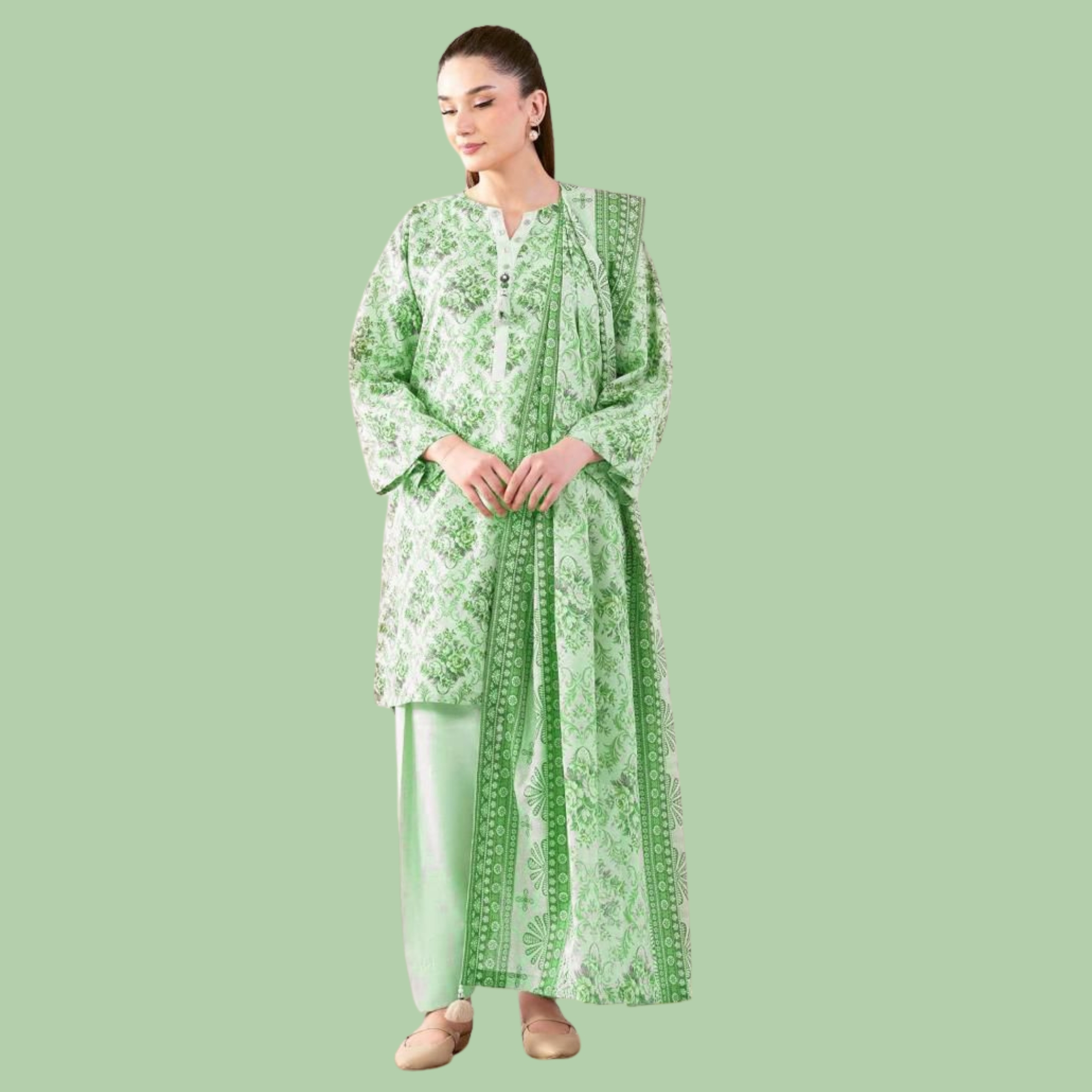 Nishat Lawn Printed Tana Dora 3 Piece Suit
