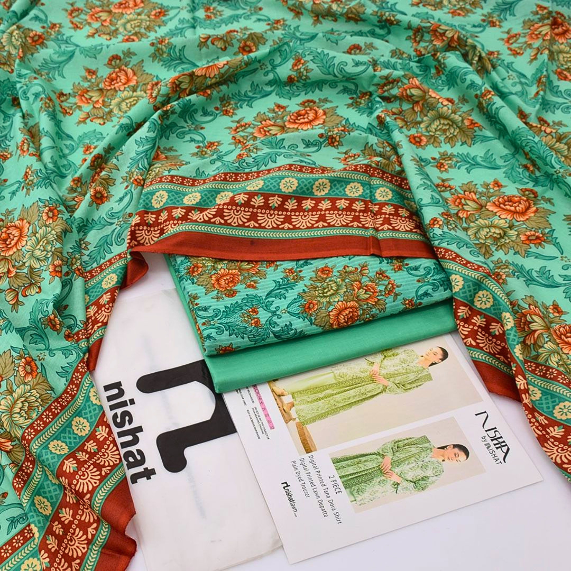 Nishat Lawn Printed Tana Dora 3 Piece Suit