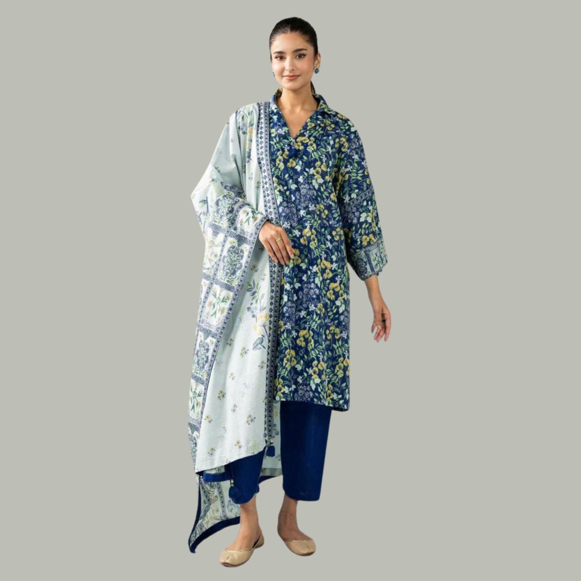 Nishat Lawn Printed Tana Dora 3 Piece Suit