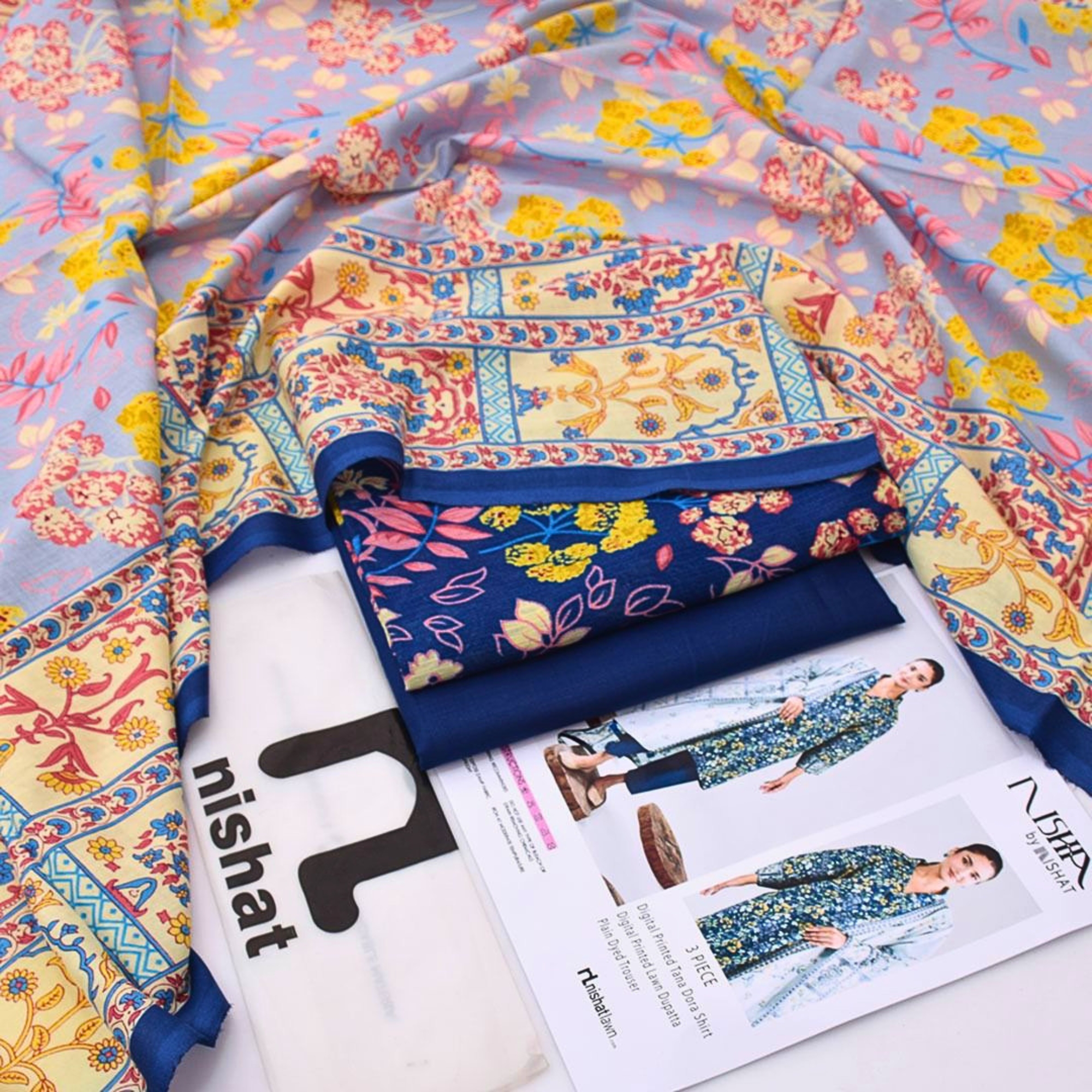 Nishat Lawn Printed Tana Dora 3 Piece Suit