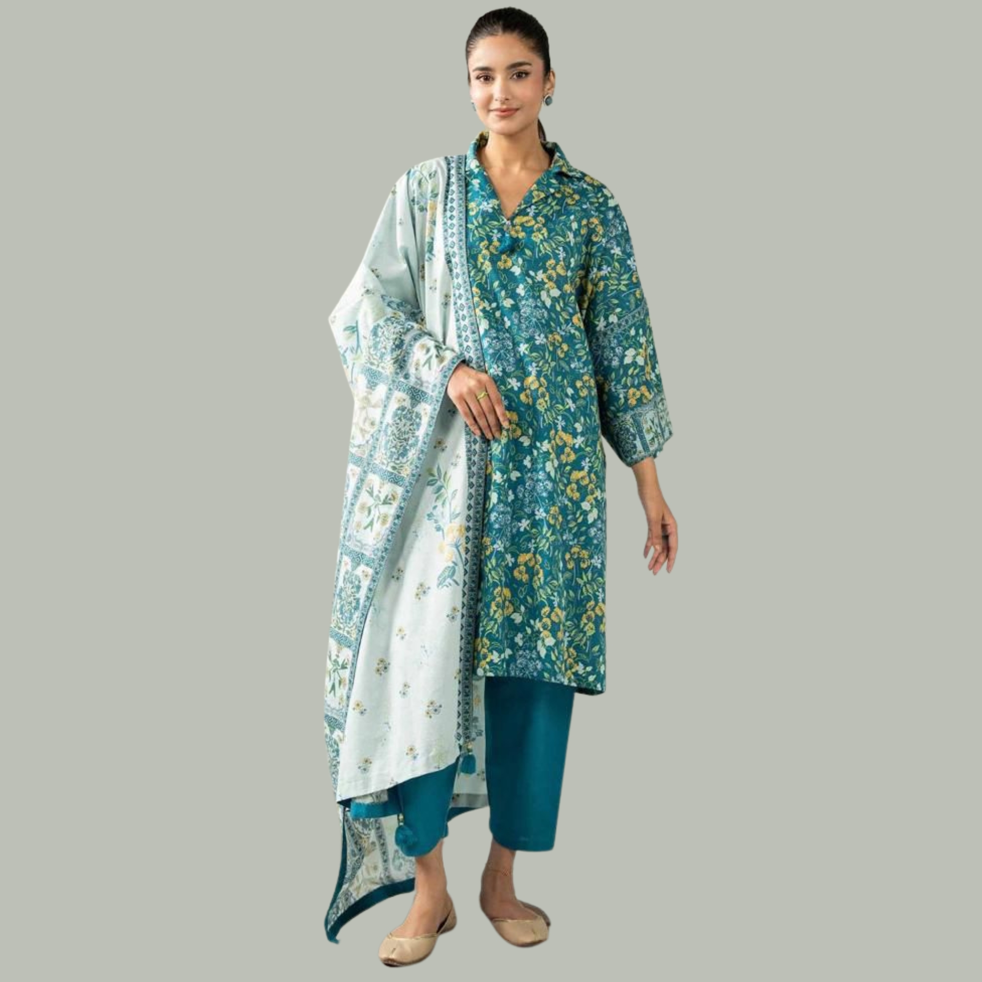 Nishat Lawn Printed Tana Dora 3 Piece Suit