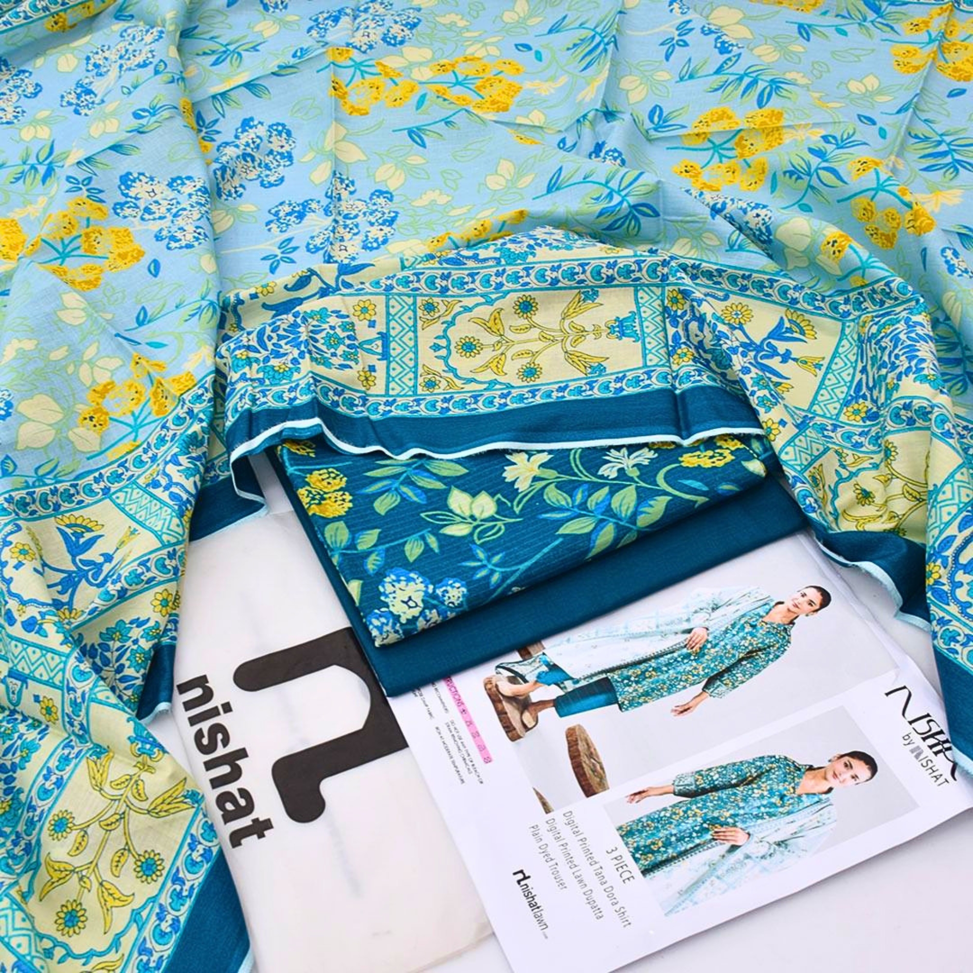 Nishat Lawn Printed Tana Dora 3 Piece Suit