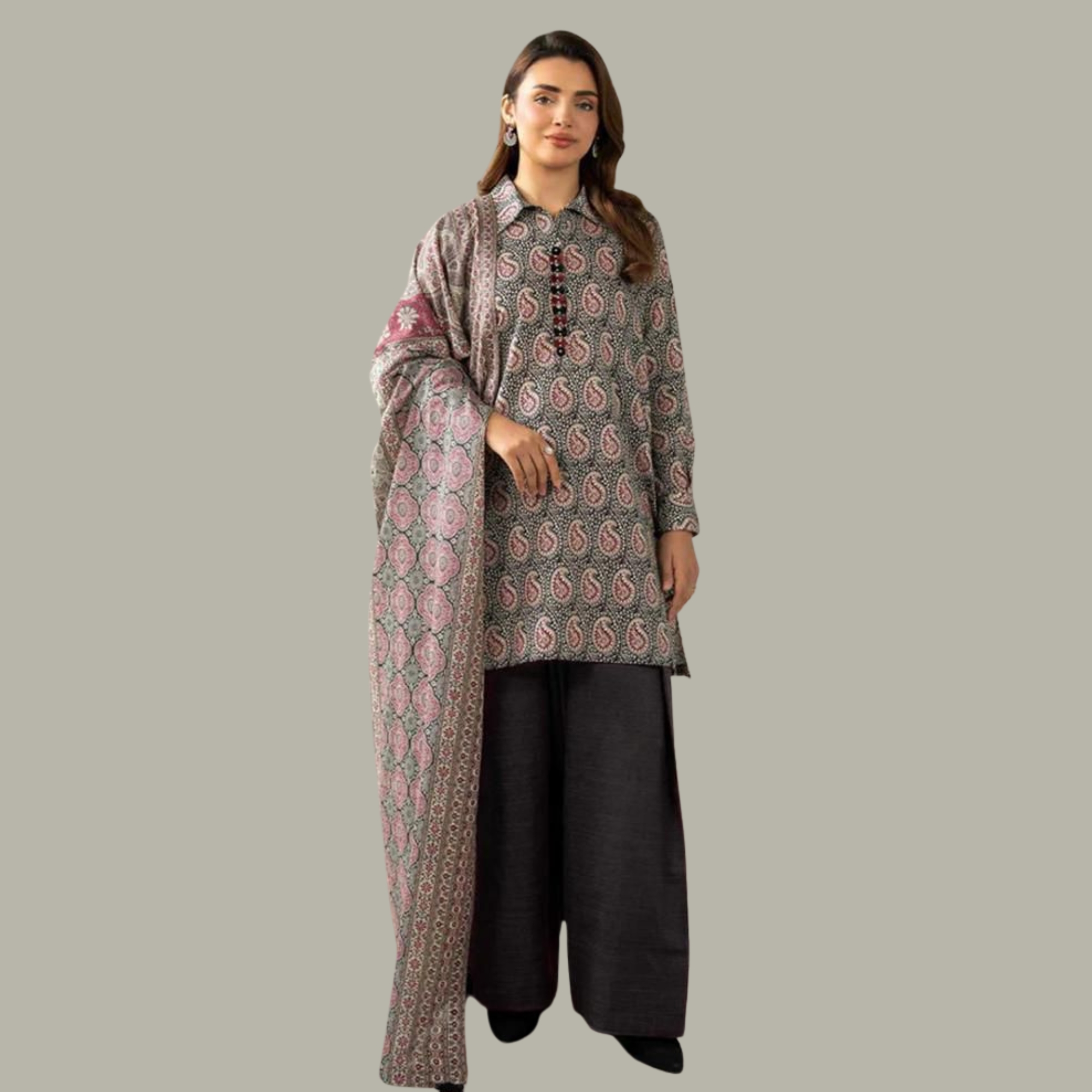 Nishat Lawn Printed Tana Dora 3 Piece Suit