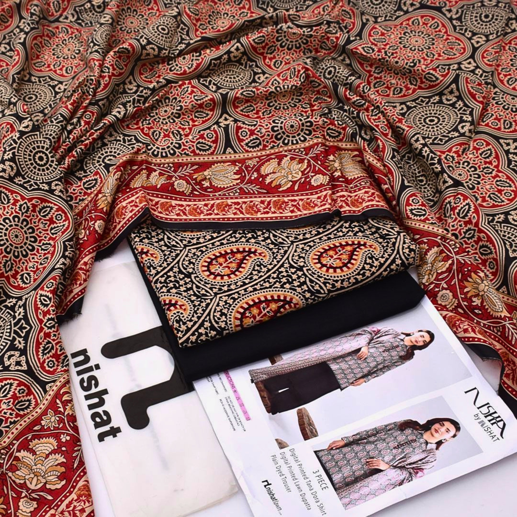 Nishat Lawn Printed Tana Dora 3 Piece Suit