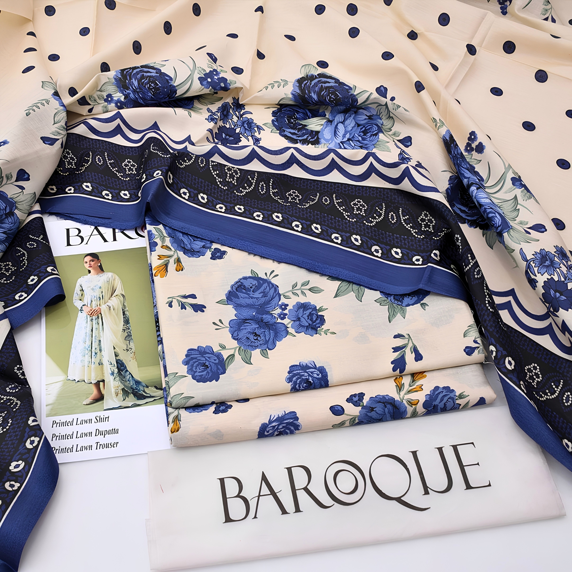 Baroque Inspired Premium Lawn 3 Piece