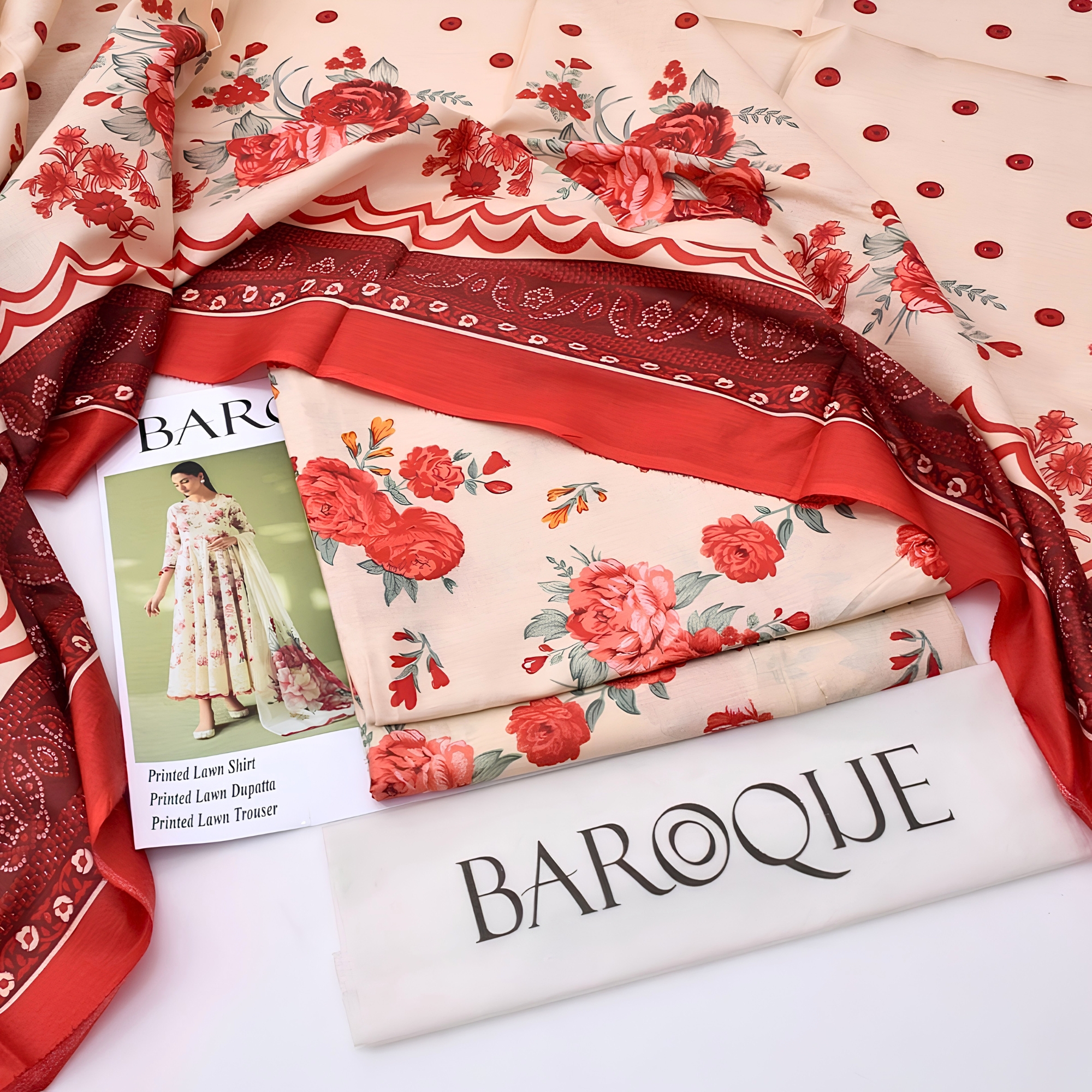 Baroque Inspired Premium Lawn 3 Piece