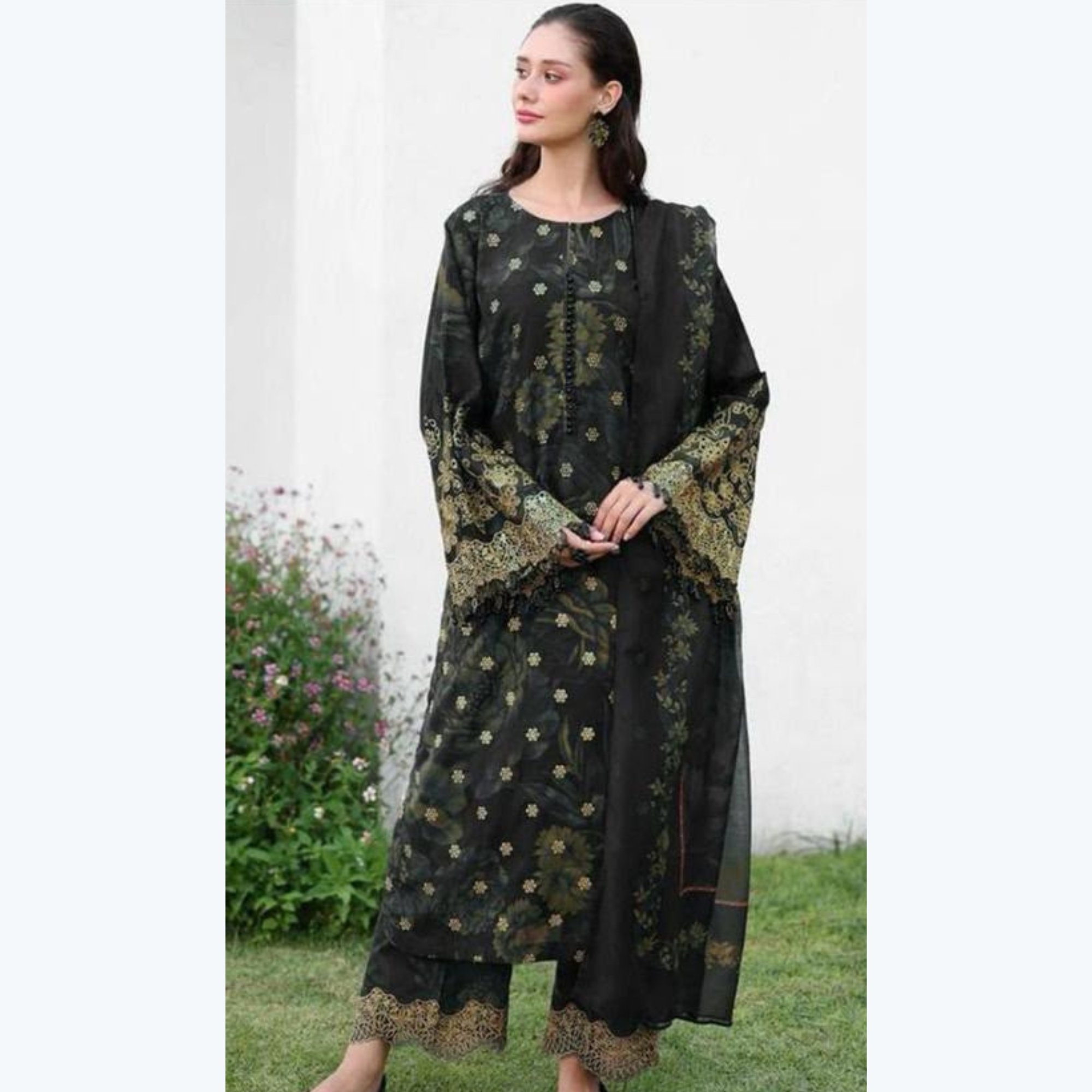 Baroque Inspired Printed Lawn 3 Piece