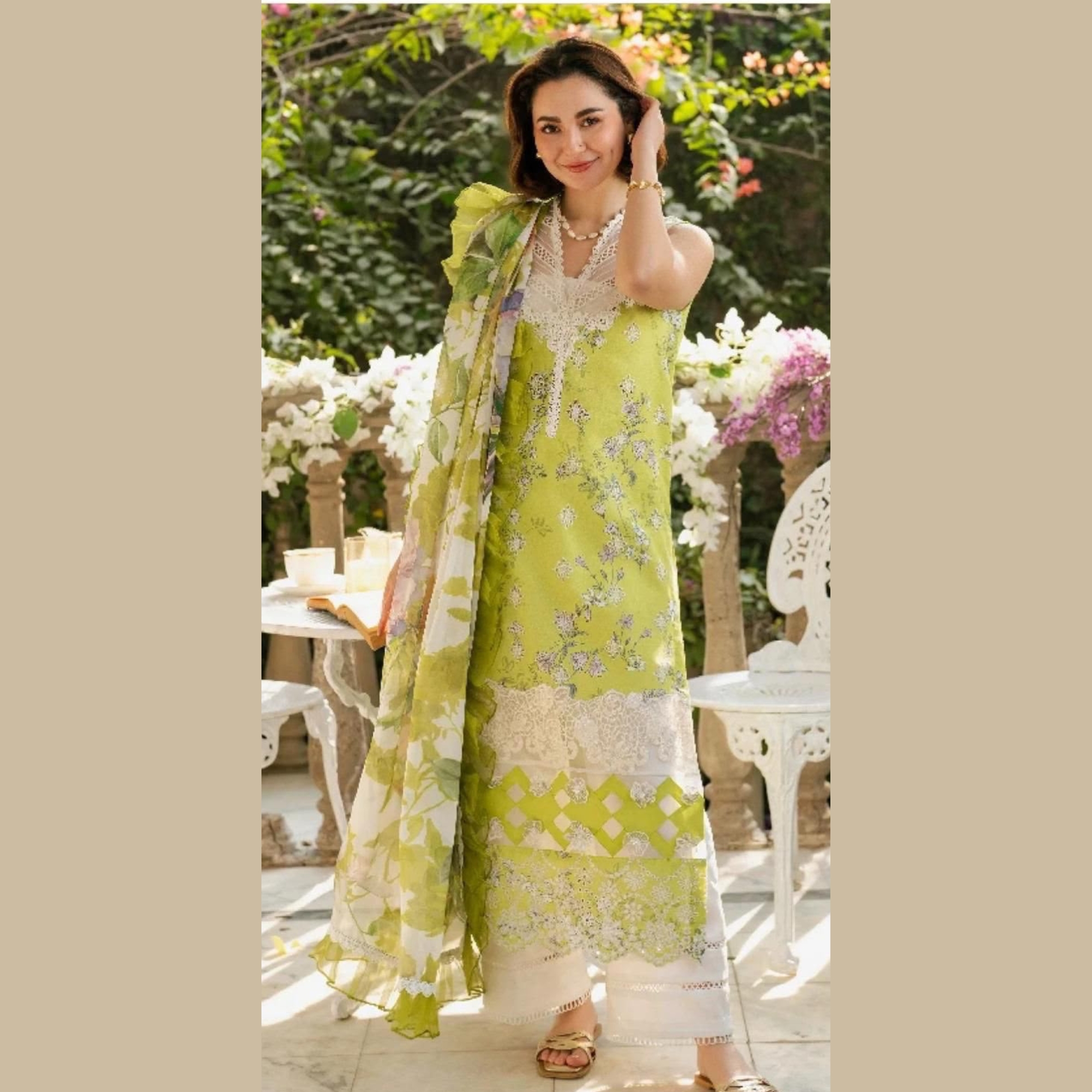 Asifa Nabeel Inspired Digital Lawn 3 Piece