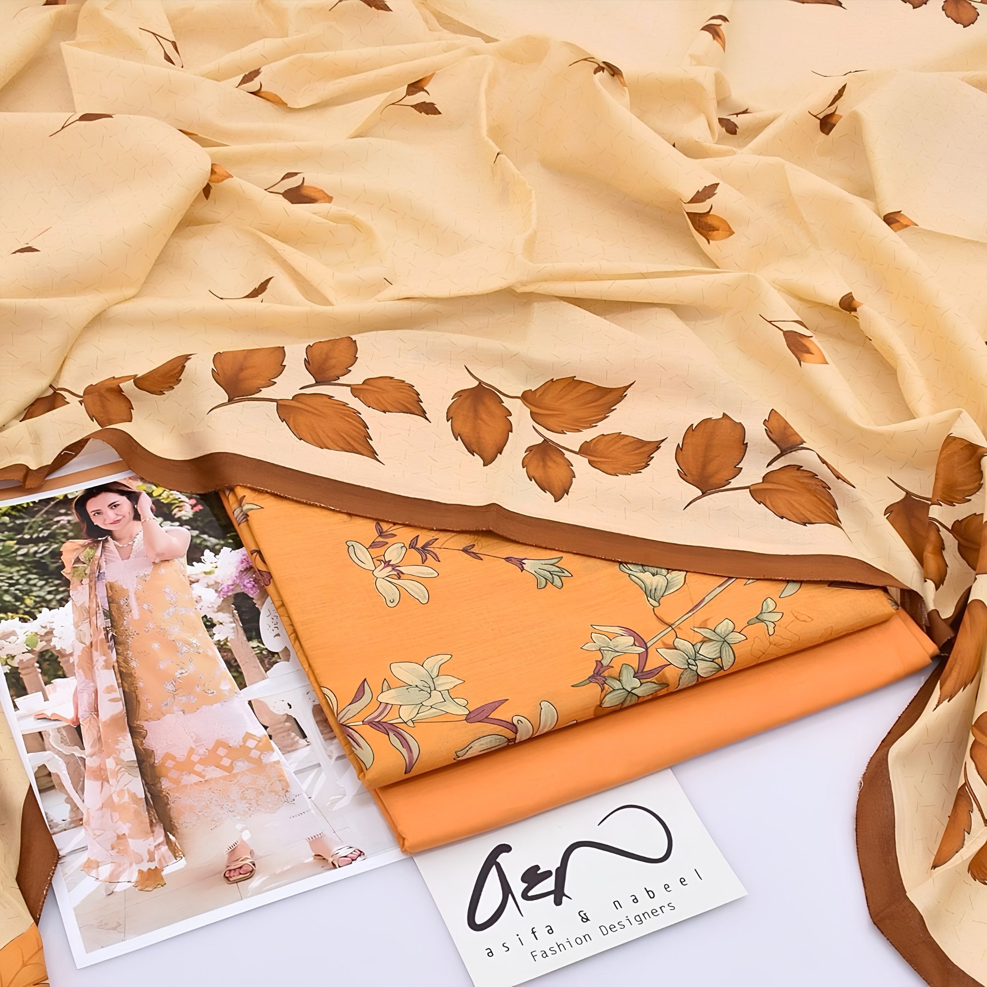 Asifa Nabeel Inspired Digital Lawn 3 Piece