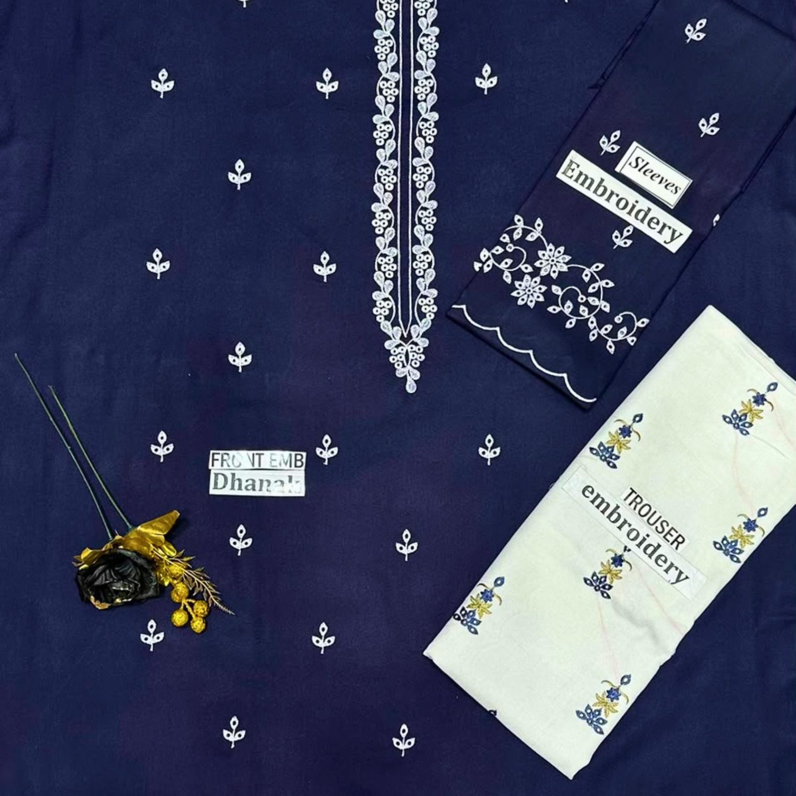 Pezwaan Inspired Embroidered Dhanak 2PC
