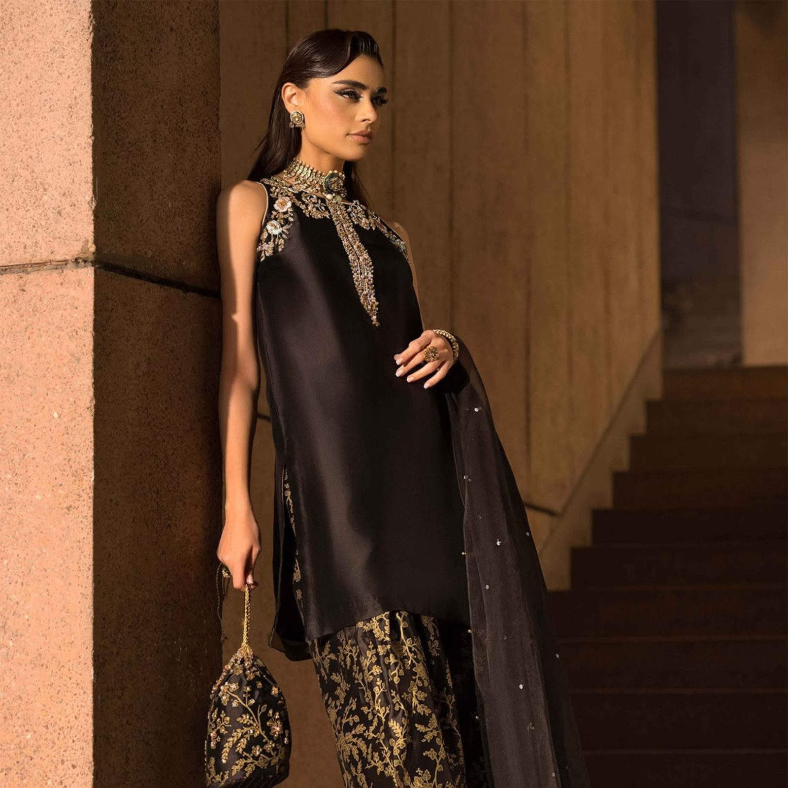 Jazmine Inspired Sadaf Kanwal Black Queen – 3PC