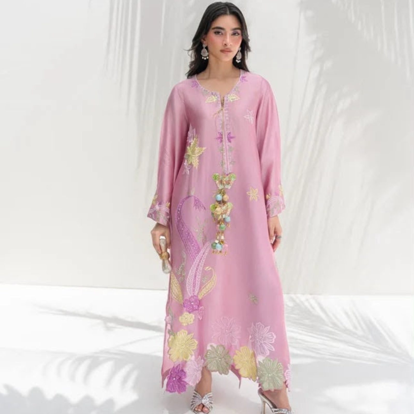 Luxury Silk Inspired Kaftan – Festive Collection 2026