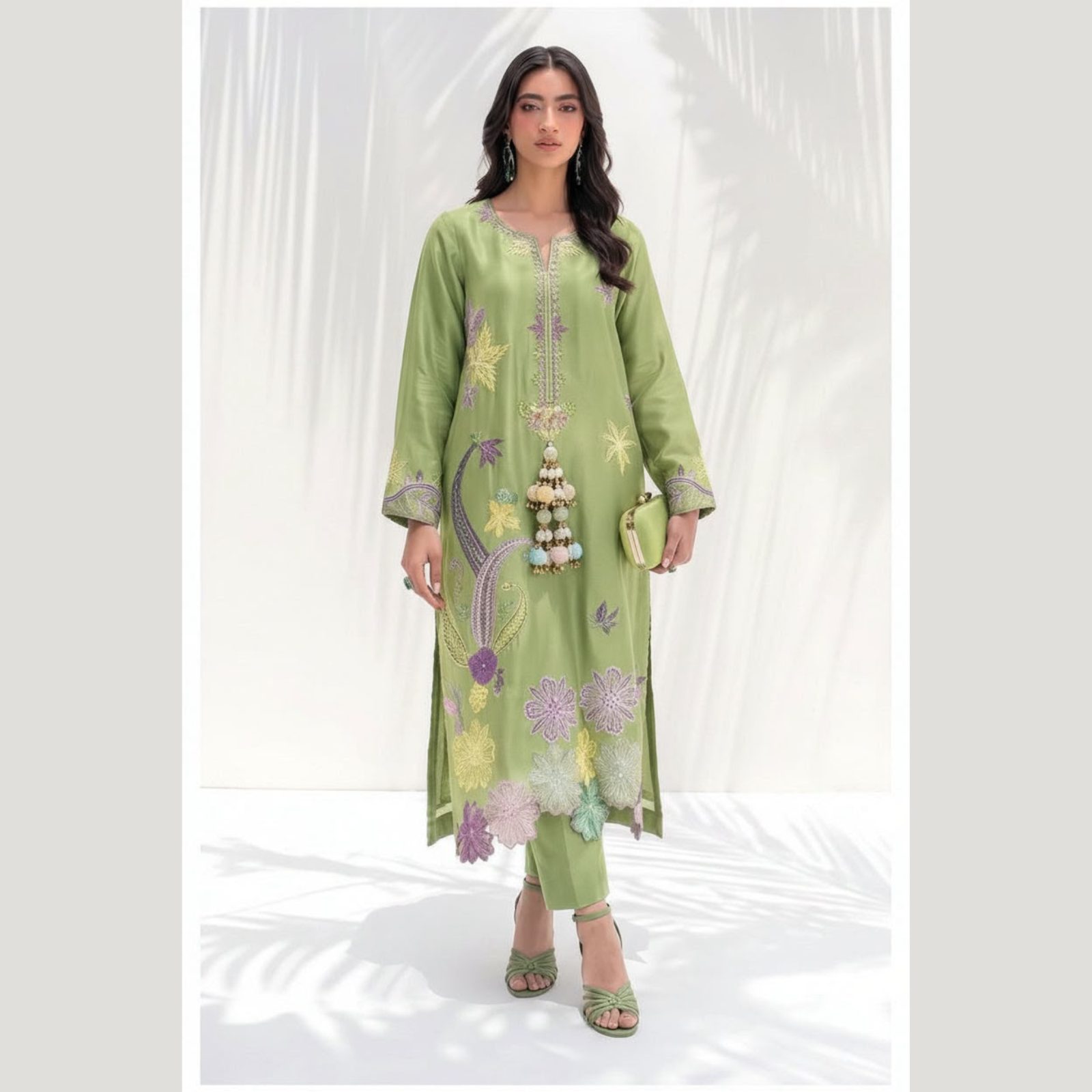 Luxury Silk Inspired Kaftan – Festive Collection 2026