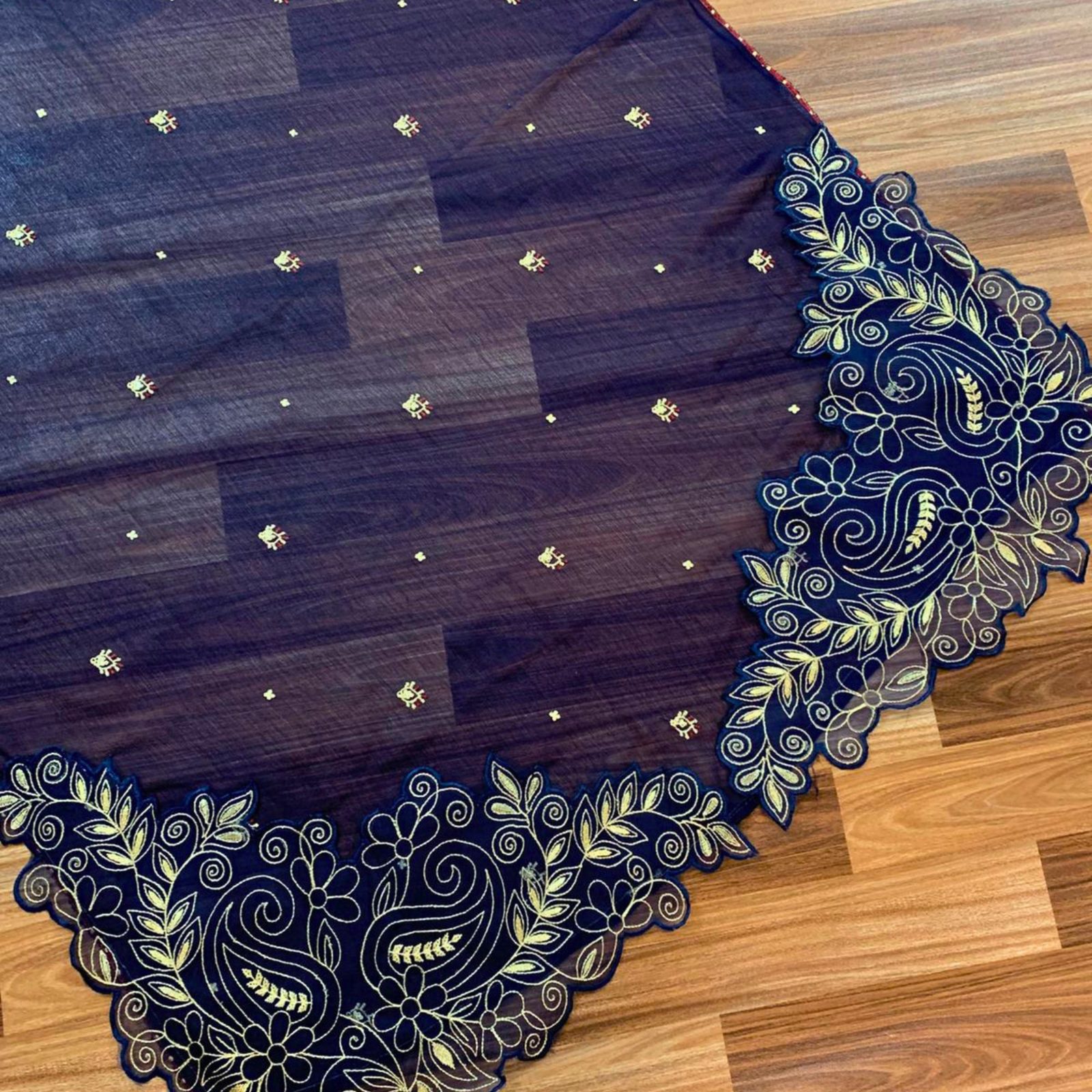 Ethnic Inspired Kaftan – Heavy Embroidered Shamoz Silk 3PC