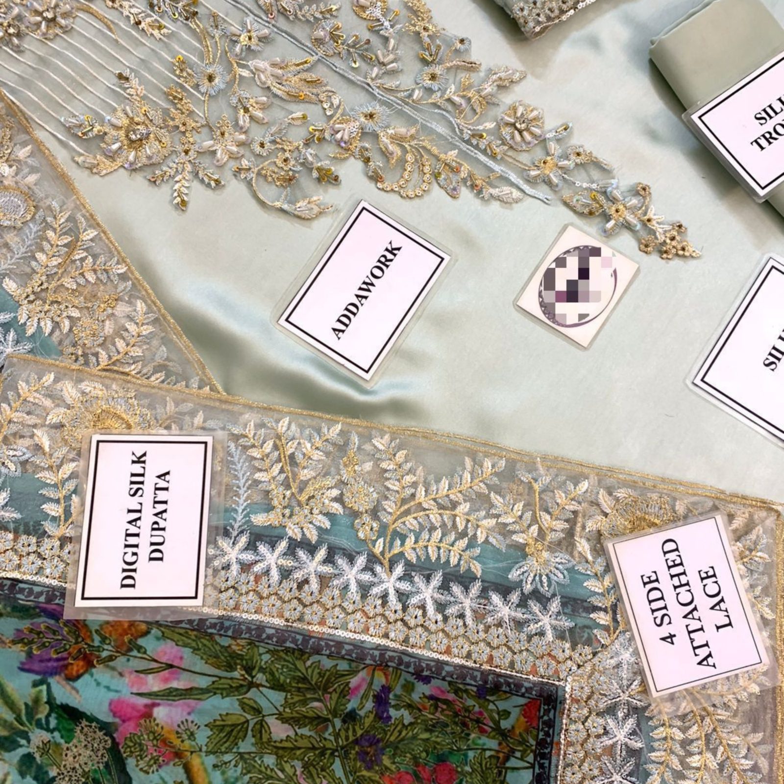 Azure Inspired – Luxury Shamoz Silk 3PC