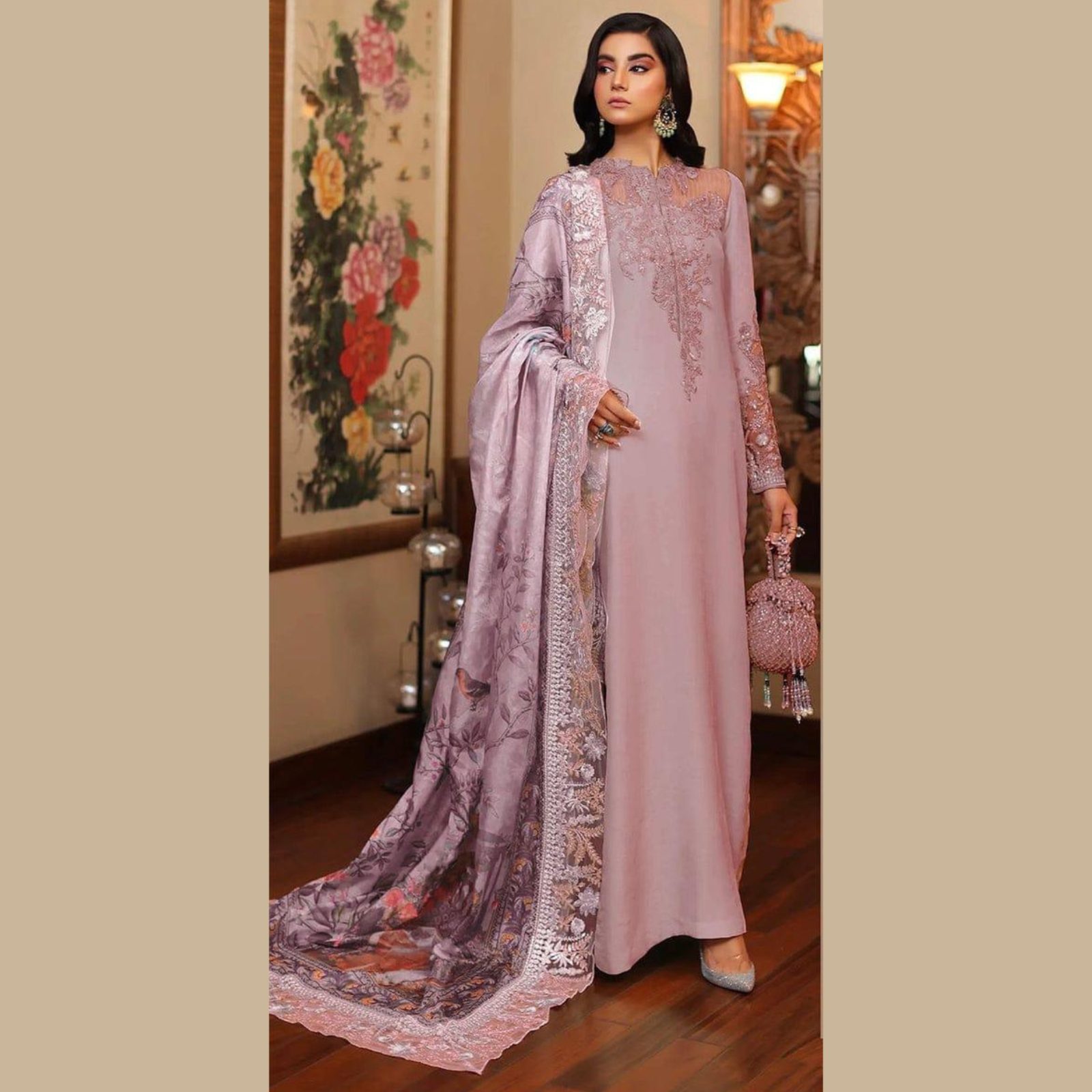 Azure Inspired – Luxury Shamoz Silk 3PC