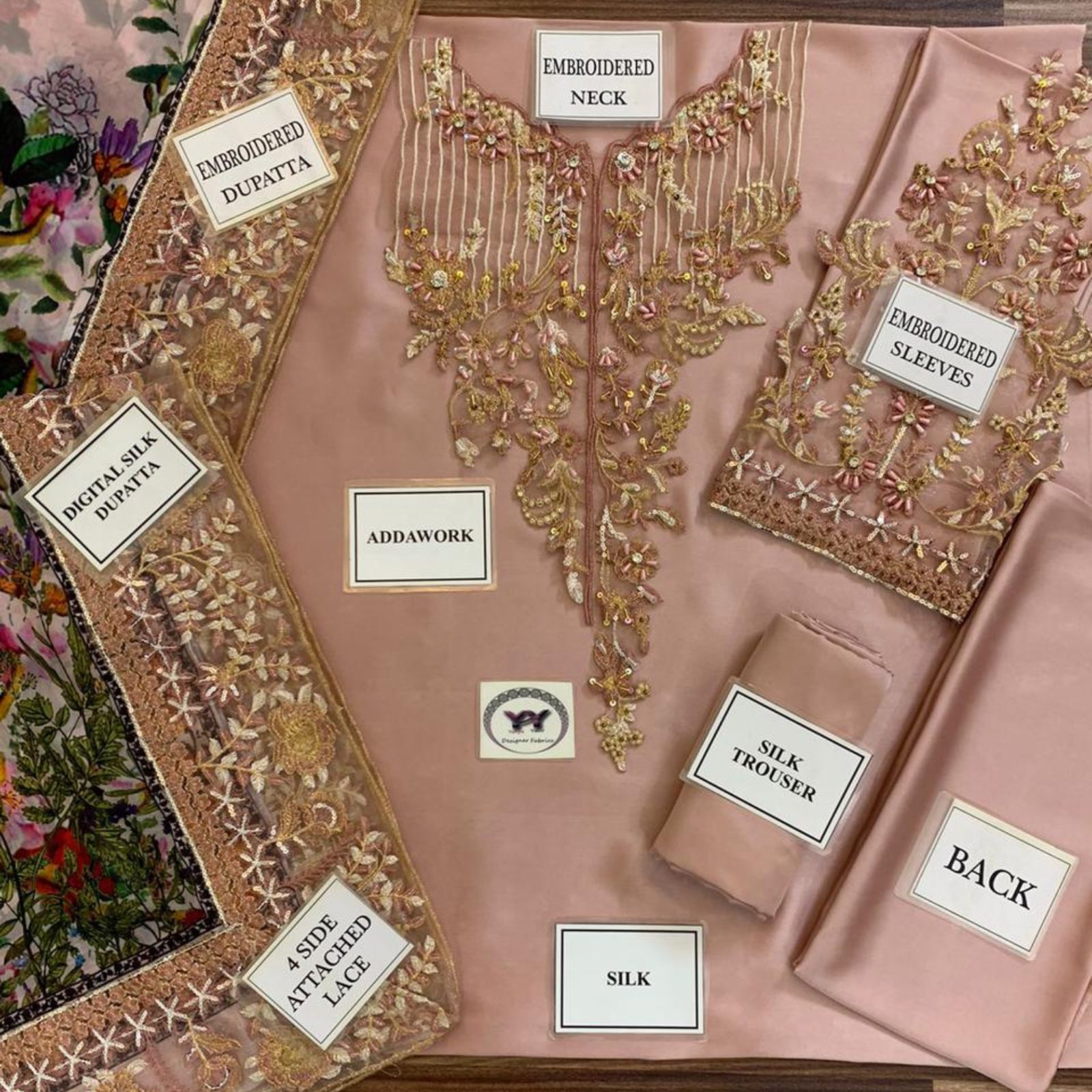 Azure Inspired – Luxury Shamoz Silk 3PC