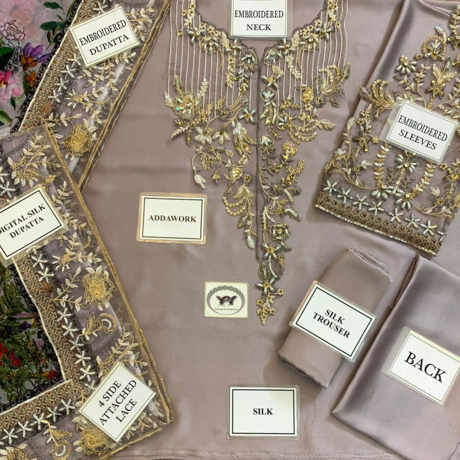 Azure Inspired – Luxury Shamoz Silk 3PC