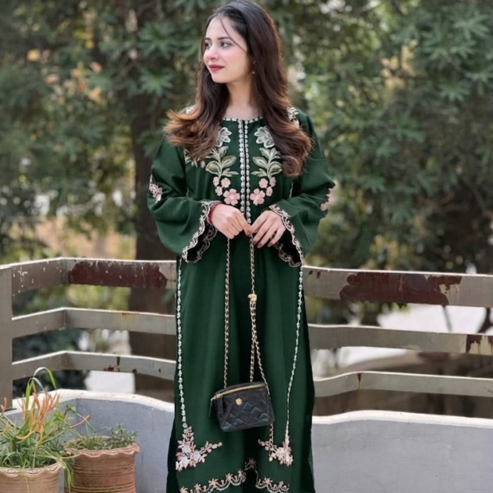Urge Inspired Premium Shamoze Silk Embroidered 2-Piece