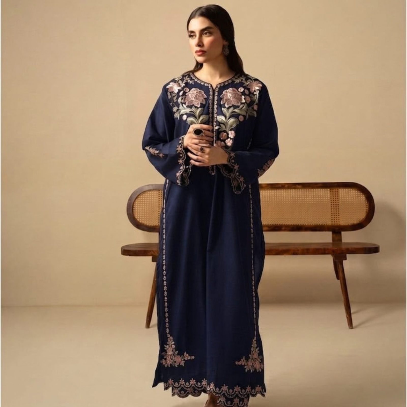 Urge Inspired Premium Shamoze Silk Embroidered 2-Piece