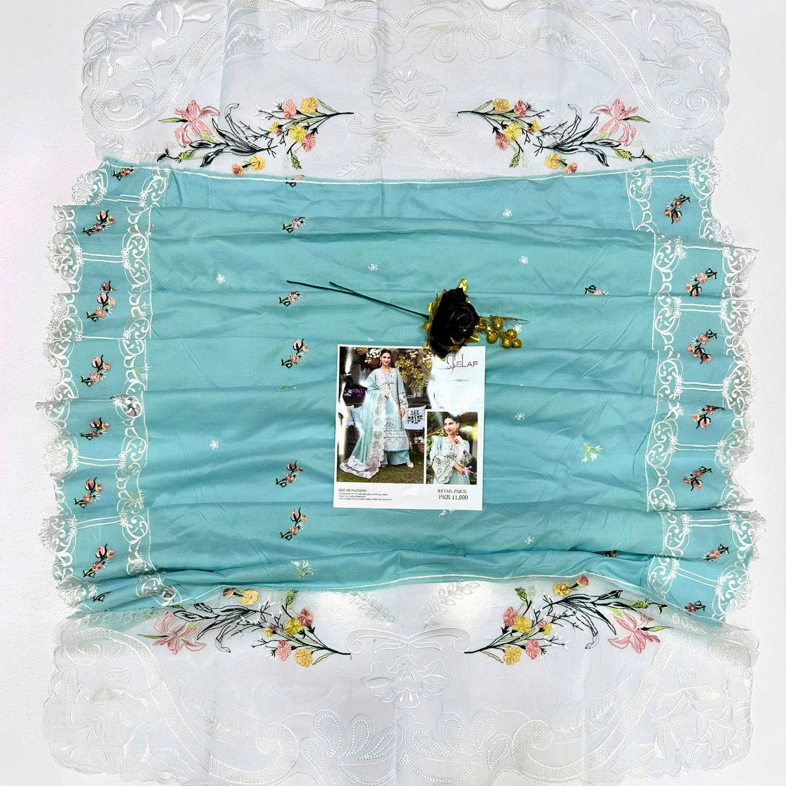 Elaf Inspired Premium Dahnk Embroidered 3-Piece